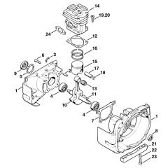 Stihl Crankcase Cylinder