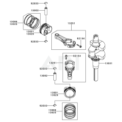 Piston & Crankshaft for FT651V