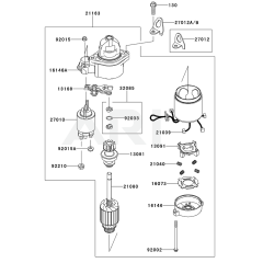 Starter for Kawasaki FX600V