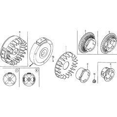 Flywheel & Cooling Fan Assembly