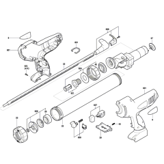 Cordless Caulking Gun Assembly