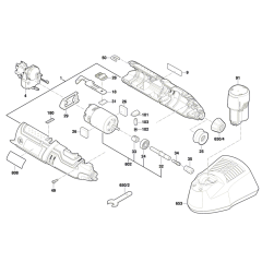 Cordless Rotary Tool Assembly