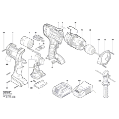 Bosch GSB 18 VE-2-LI Assembly