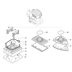 Bosch GSS 18-10 Sander Assembly