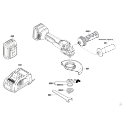 Angle Grinder Assembly for Bosch