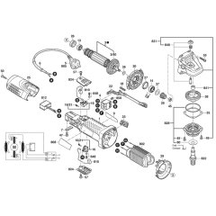 Bosch GWS 7-115 Main Assembly