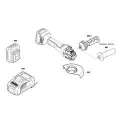 Angle Grinder Assembly for Bosch