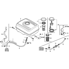 Fuel Tank Assembly for Honda GX270T