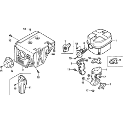 Muffler Assembly for Honda GX340U1