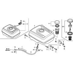 Fuel Tank Assembly for Honda GX340U1