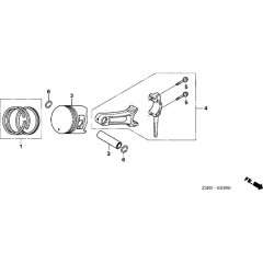 Piston Assembly for Honda GX390U1