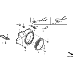Fan Cover Assembly for Honda GX390U1