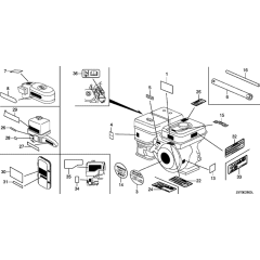 Label Assembly for Honda GX390UT2