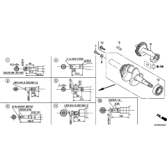 Crankshaft Assembly Honda GX390UT2