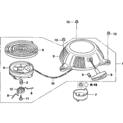 Recoil Starter for Honda GXV50U