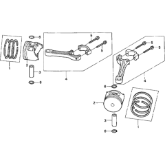 Piston & Rod for Honda GXV670
