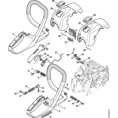 Handle Frame & Shroud for Stihl MS181