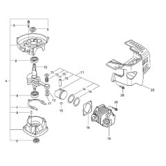 Cylinder, Crankcase, Piston