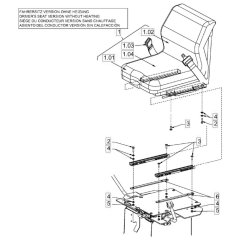 Operators Seat for Hamm HD13 - 14