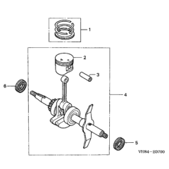 Crankshaft/Piston for Honda HHT31S