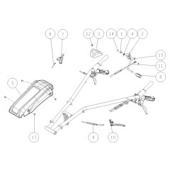 Handle Assembly for OREC HR531 (2021) Mower