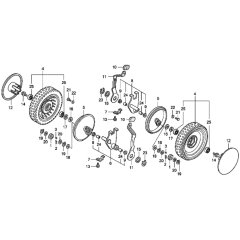 Rear Wheel for Honda HRD535