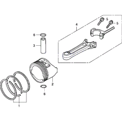 Piston & Connecting Rod for Honda