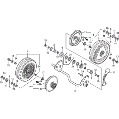Rear Wheel Assembly for Honda HRG415