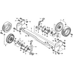 Rear Wheel for Honda HRH536