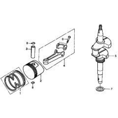 Crankshaft/Piston for Honda HRH536K4