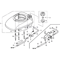 Fuel Tank Assembly for Honda HRX537