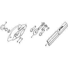 Stihl HS242 Gearbox & Blade