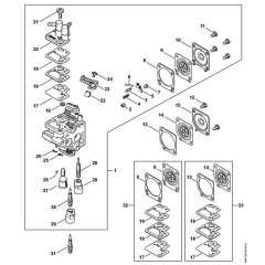 Carburetor for Stihl HS 56