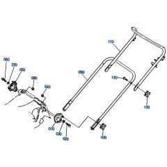 Handle Assembly for Kubota W5019-PC Mower