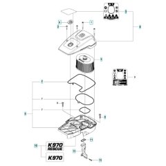 Air Filter for Husqvarna K970