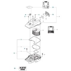 Air Filter for Husqvarna K970