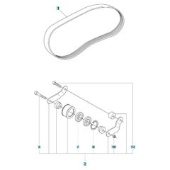Belt Assembly for Husqvarna K970