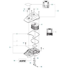 Air Filter for Husqvarna K970