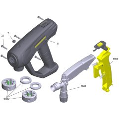 Trigger Handle Assembly for Karcher HD 7-17 M Pressure Washer
