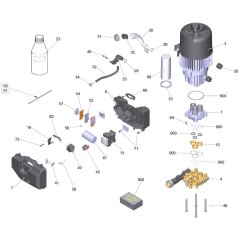 Pump Assembly for Karcher HD 6/11-4 M Pressure Washer