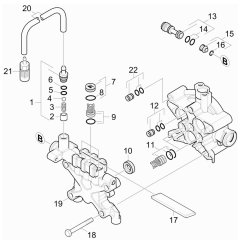 Cylinder Head Assembly for Karcher HDS 5-11 UX Pressure Washer