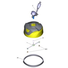 Surface Cleaner Assembly for Karcher K 4 Classic Pressure Washer