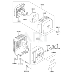 Air Filter & Muffler for KBL34A