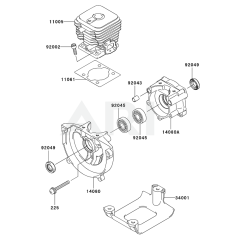 Cylinder/Crankcase for KGT27A