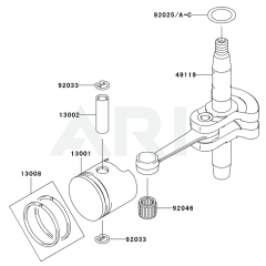 Piston & Crankshaft for KHS750A