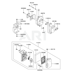 Air Filter & Muffler for KRB450BC