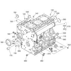 Crankcase Assembly for Kubota D1005-E4B Engine