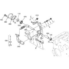 Governor Assembly for Kubota D1005-E4B Engine