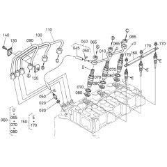 Nozzle Holder Assembly for Kubota D1005-E4B Engine