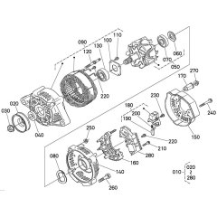 Alternator Assembly for Kubota D1005-E4B Engine